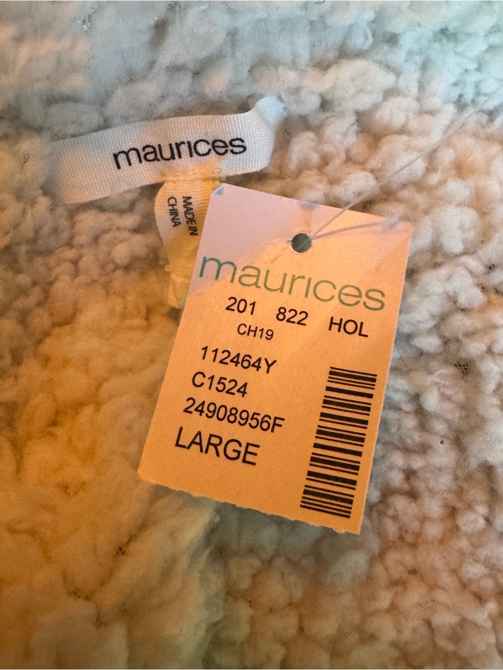 Maurices Plaid Sherpa-Lined Vest in Red, Green, Tan large nwt - Picture 7 of 7